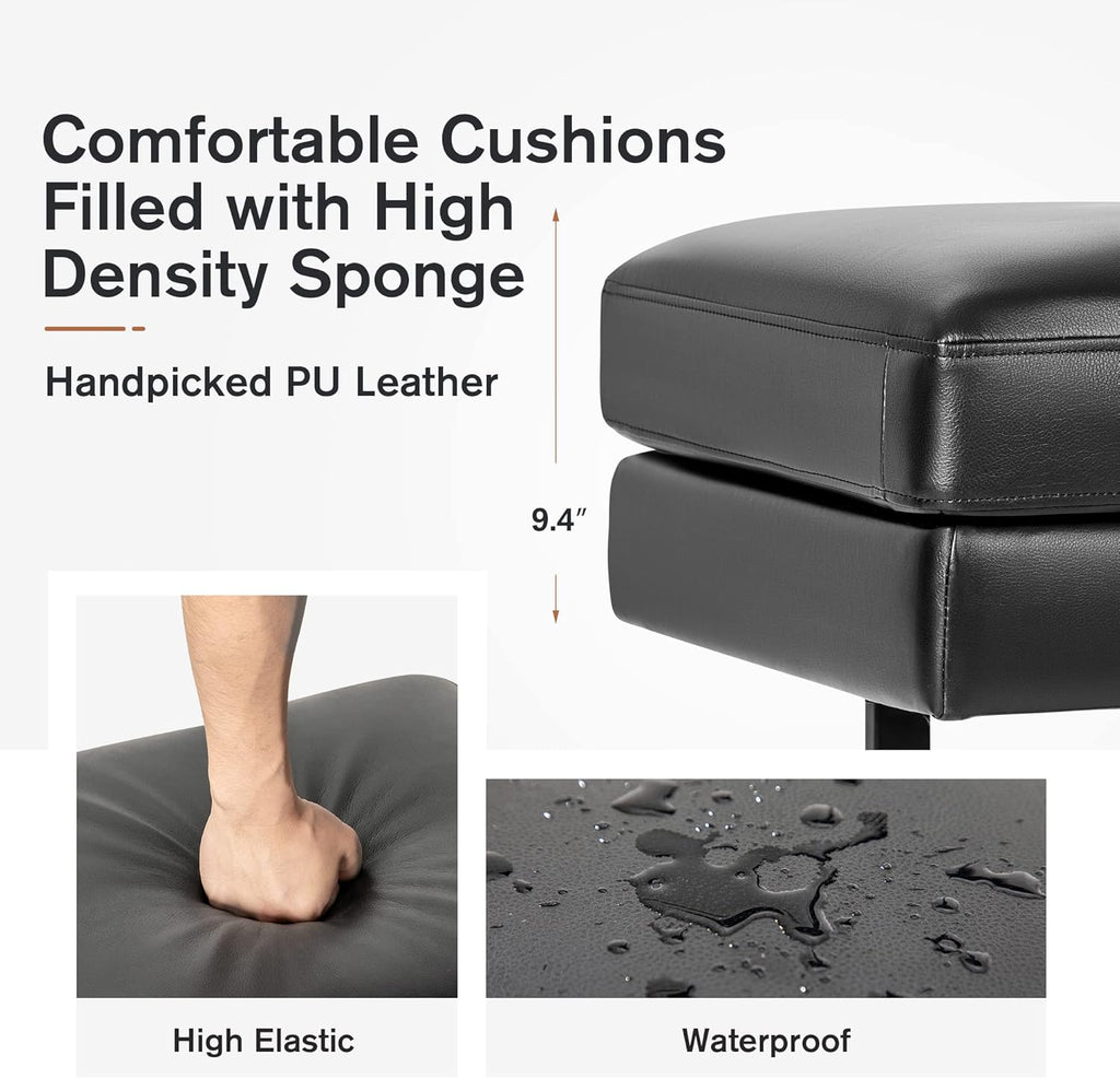 Furmax Waiting Room Chairs Faux Leather Office Guest Chair