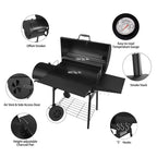 Royal Gourmet 30" BBQ Charcoal Grill and Offset Smoker