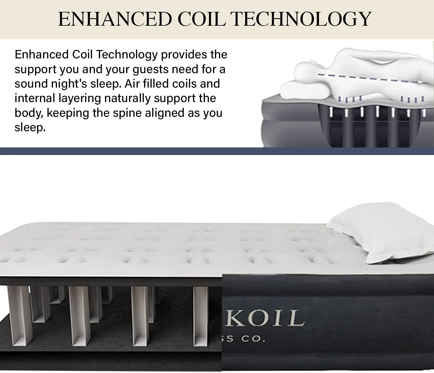 King Koil Luxury Air Mattress with High Speed Built-in Pump