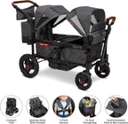 Stroller Wagon, 4 Seater Wagon Stroller for Kids with Low Sides, Baby Stroller Wagon, Quad Stroller