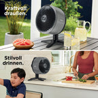 Shark FlexBreeze HydroGo Strong Fan with Mist, Cooling for Indoor & Outdoor Use, Quiet & Durable, Wired & Wireless, Compact & Lightweight, Up to 20m Airflow, Anthracite FA050EU
