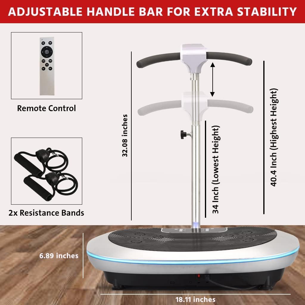 EILISON Handle Vibration Disc Adjustable Speen and 3 Training Modes