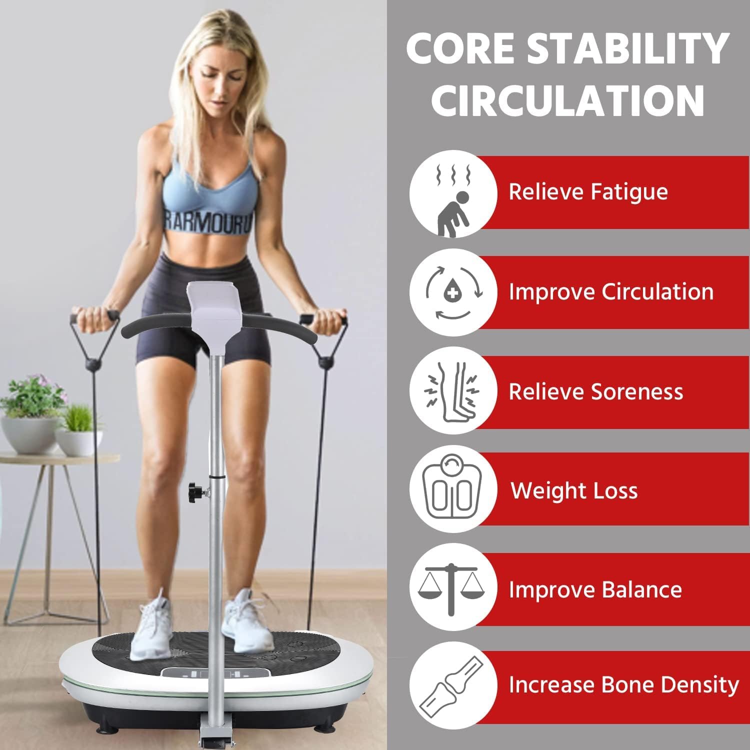 EILISON Handle Vibration Disc Adjustable Speen and 3 Training Modes