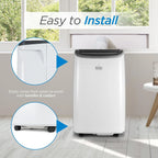 BLACK+DECKER 10,000 BTU Portable Air Conditioner for Rooms up to 450 Sq. Ft. with Remote – White
