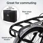 Schwinn Loop Adult Folding Bike, 20′′ Wheels, 7-Speed, Step-Through Frame, with Cargo Rack & Bag