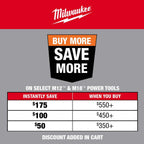 Milwaukee M12 FUEL 3/8′′ Cordless Brushless Stubby Impact Wrench, 250 ft-lbs Torque, Tool-Only