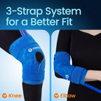 PhysioNatural Cold Therapy Machine - Wearable, Adjustable Knee Pad — Cooler Pump with Digital Timer