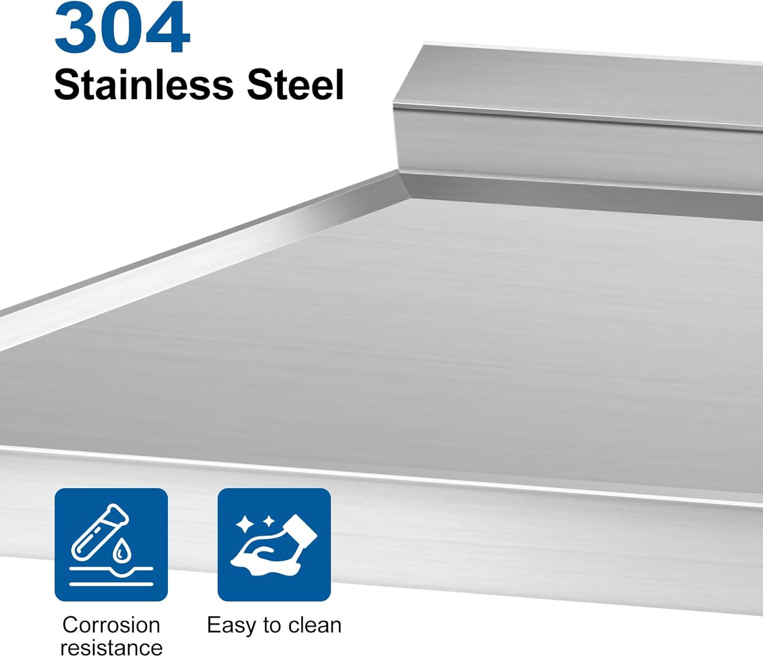 YORKING Stainless Steel Utility Sink, Free Standing Single Bowl Kitchen Sink