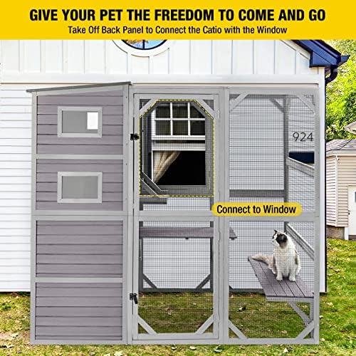 COZIWOW 4-Tier Enclosure with Weatherproof Roof