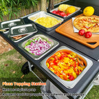 BBQMall Pizza Oven Cart Table for Ooni Koda/Karu/Fyra