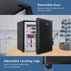 BANGSON Upright Freezer with Removable Shelf (Black)