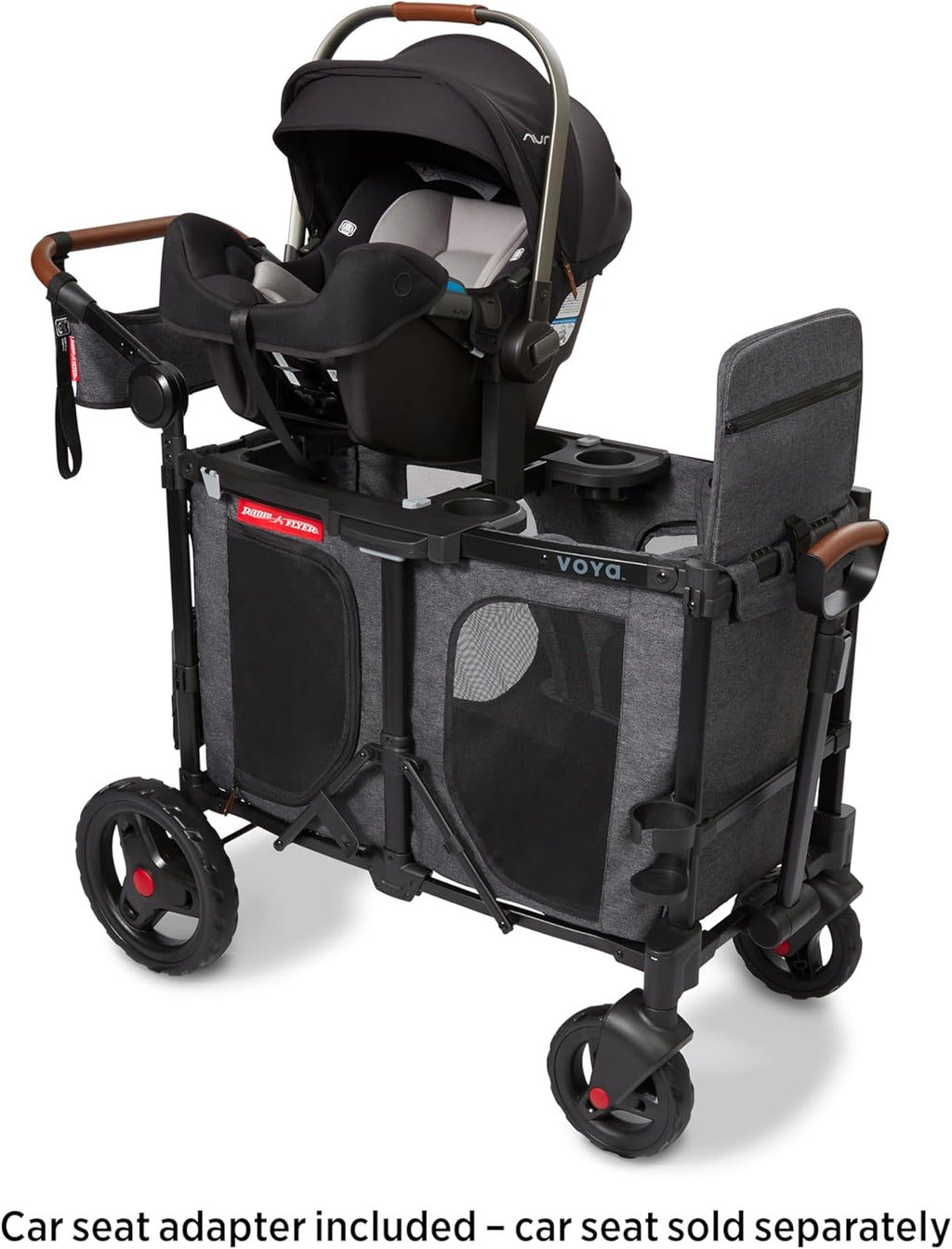 Stroller Wagon, 4 Seater Wagon Stroller for Kids with Low Sides, Baby Stroller Wagon, Quad Stroller