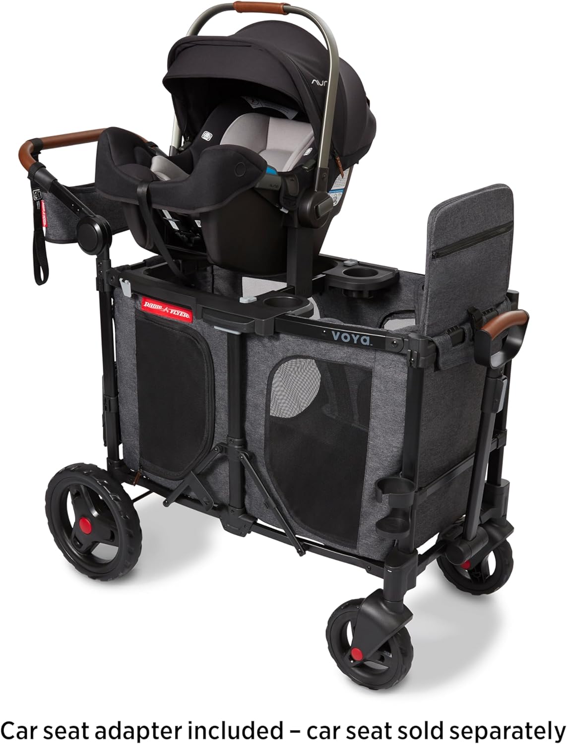 Stroller Wagon, 4 Seater Wagon Stroller for Kids with Low Sides, Baby Stroller Wagon, Quad Stroller