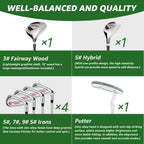 XDriveMax 8 Pieces Complete Mens Golf Club Set