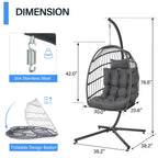 LEYCAY Egg Chair with Stand, Hanging Egg Swing Hammock Chair