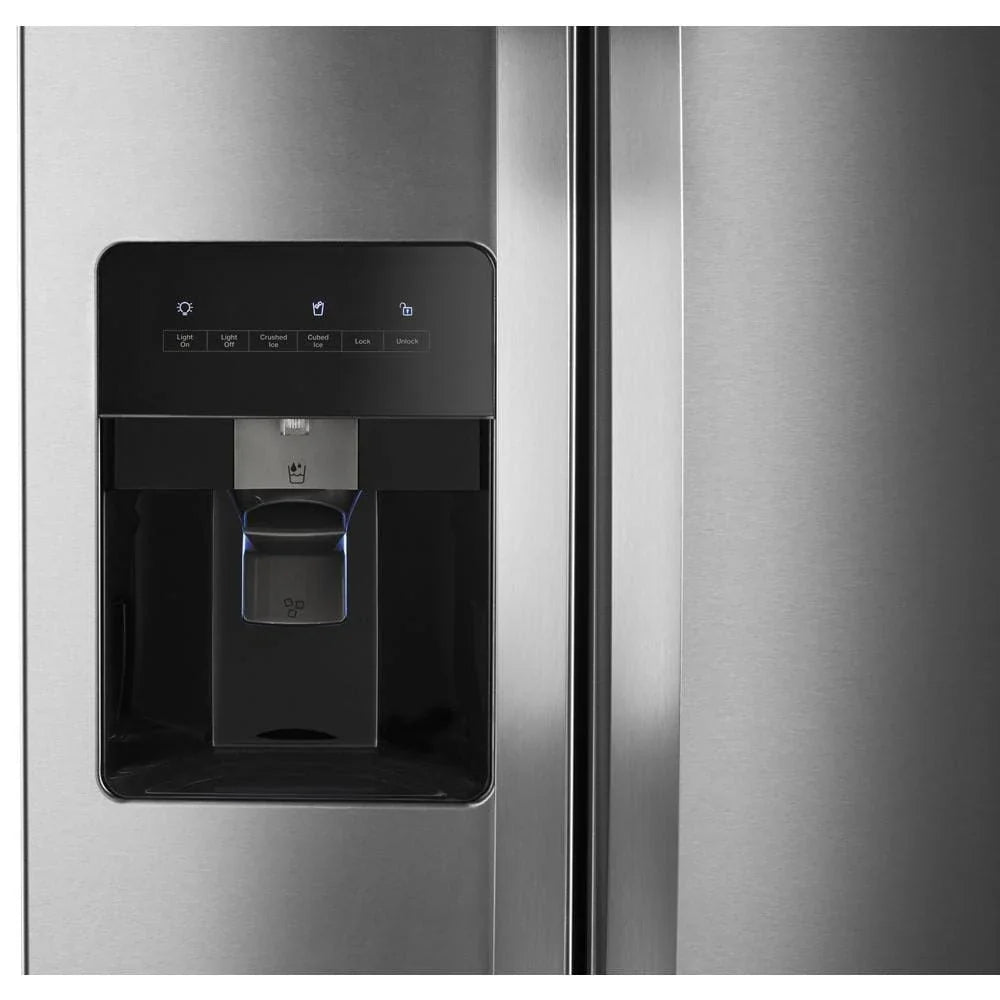 Whirlpool 36-Inch Wide Side-By-Side Refrigerator - 24 Cu. ft. Stainless Steel