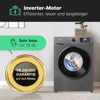 Bomann Wasmachine 7kg | maximaal 1400 tpm | 10 jaar motorgarantie | Effici?nte, stille en duurzame invertermotor | 15 programma's | Eindtijd Netnummer | LED-scherm | Wasmachine | WA 7175 wit