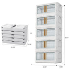 KHNR 5 Packs 78 Quart Plastic Storage Bin with lids