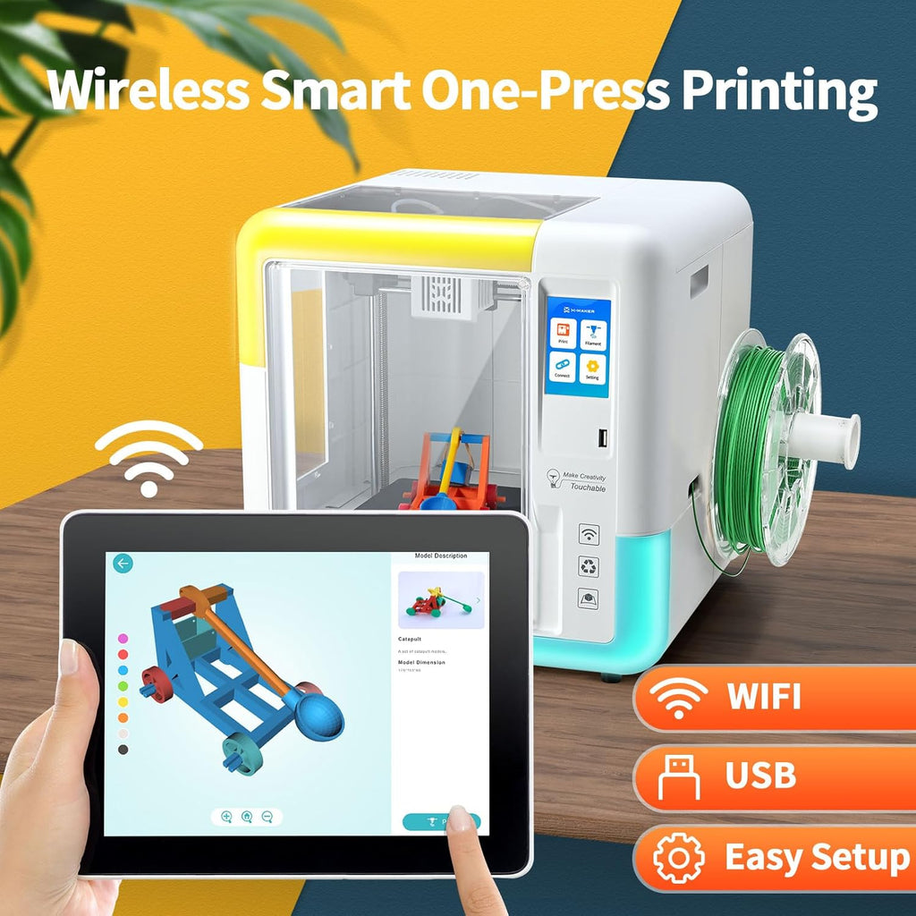 AOSEED 3D Printer for Kids and Beginners, Fully Assembled High-Speed 3D Printer