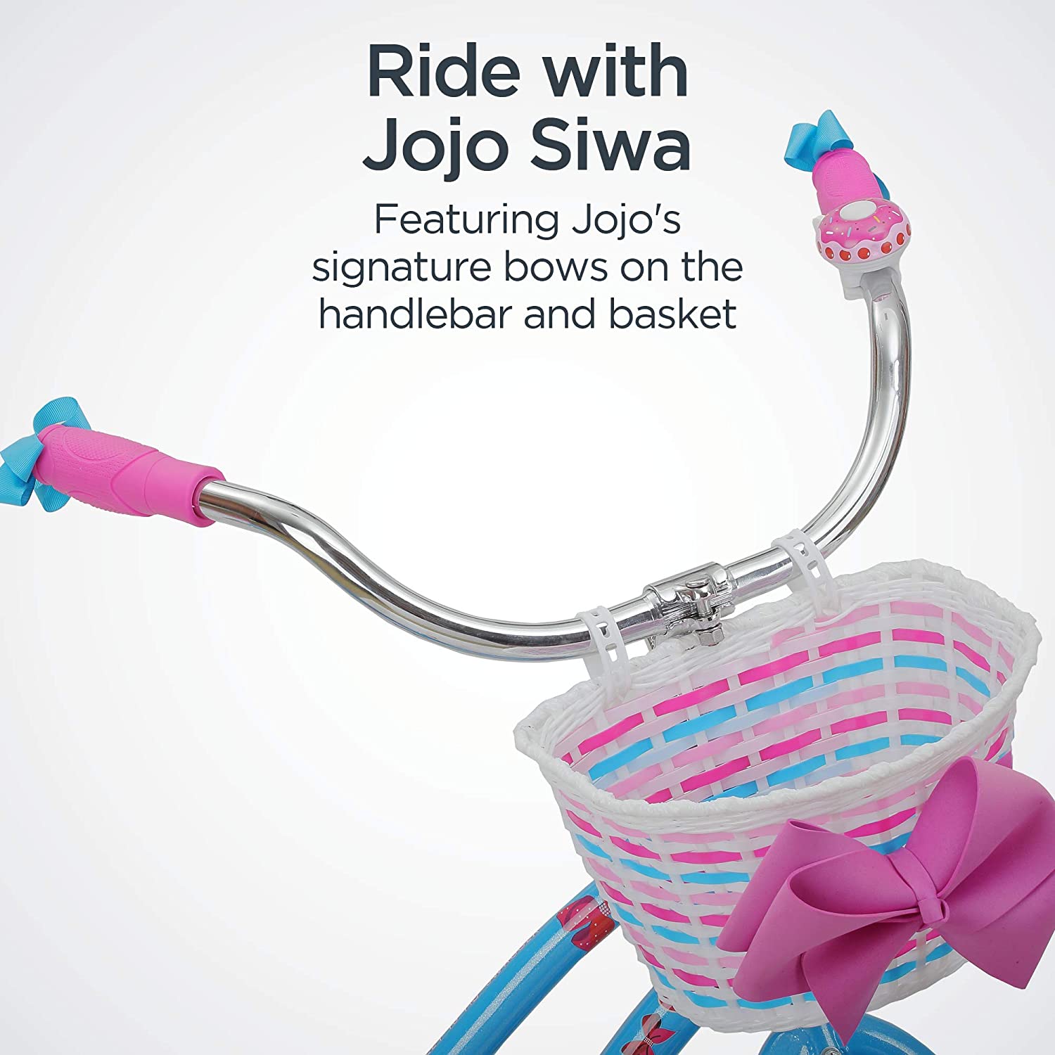 Nickelodeons JoJo Siwa Girls Cruiser Bike with 20Inch Wheels in Light Blue and Pink
