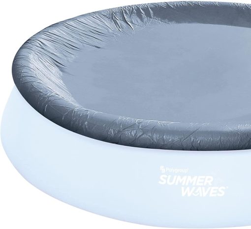 Summer Waves 18ft x 48in Quick Set Above Ground Inflatable Swimming Pool with Filter Pump, Cover, and Ground Cloth