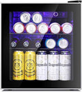 Antarctic Star Mini Fridge Cooler – 60 Can Beverage Refrigerator Glass Door for Beer Soda or Wine – Glass Door Small Drink Dispenser Machine Clear Front Removable for Home, Office or Bar, 16cuft