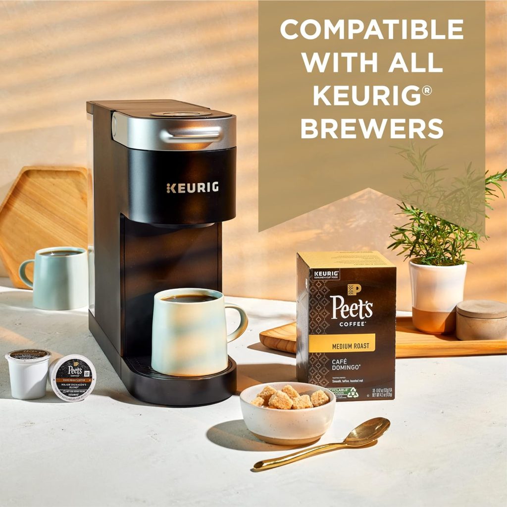 Peet’s Coffee Major Dickason’s Blend Dark Roast K-Cup Pods, 75 Count, Compatible with Keurig Brewers