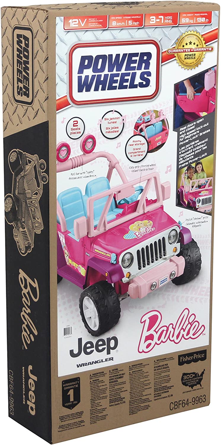 Power Wheels Barbie Jammin Jeep Wrangler