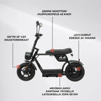 Swoop Elektrische Bromfiets Turbo 2000W Zwart