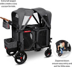 Stroller Wagon, 4 Seater Wagon Stroller for Kids with Low Sides, Baby Stroller Wagon, Quad Stroller