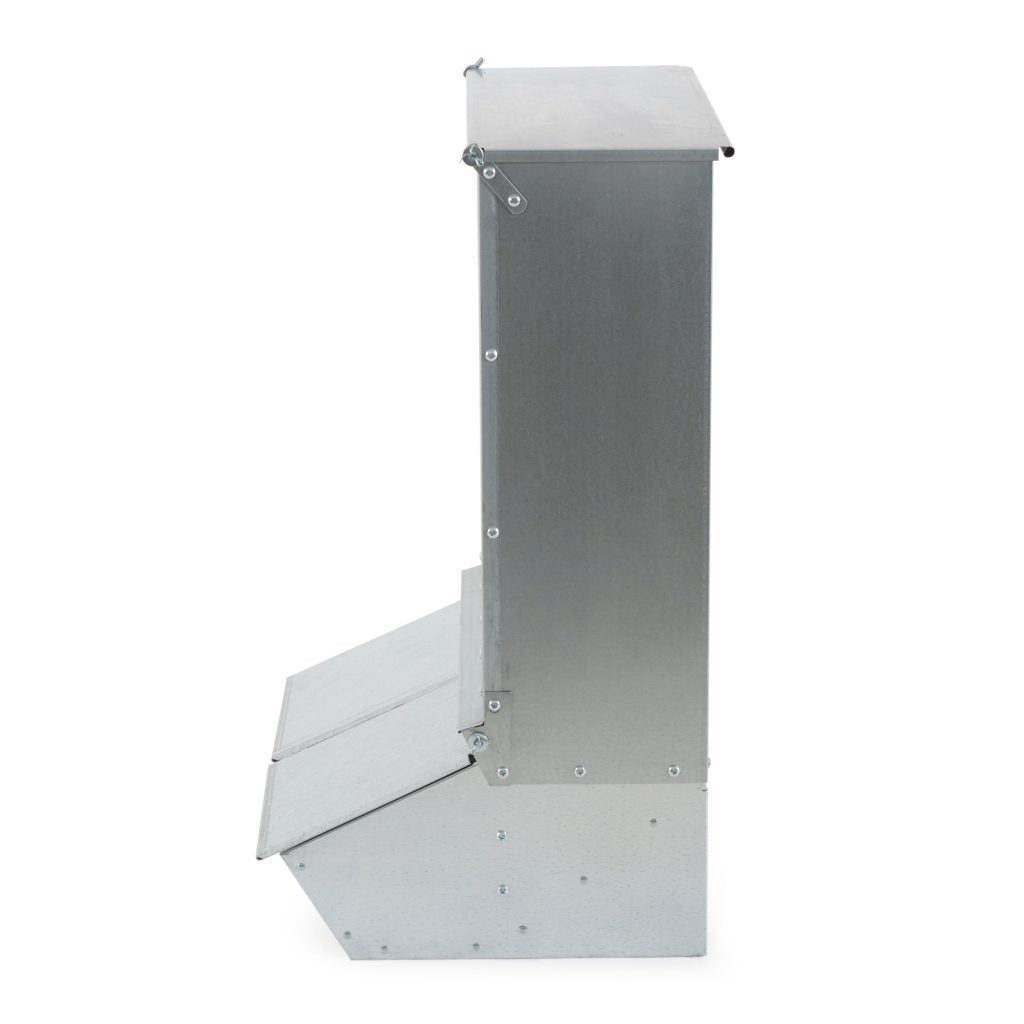Brower 2 Door Hog Supplement Feeder, 3.7 Bushels, Weather-Resistant, Alloy Steel, Feeds 8 Hogs