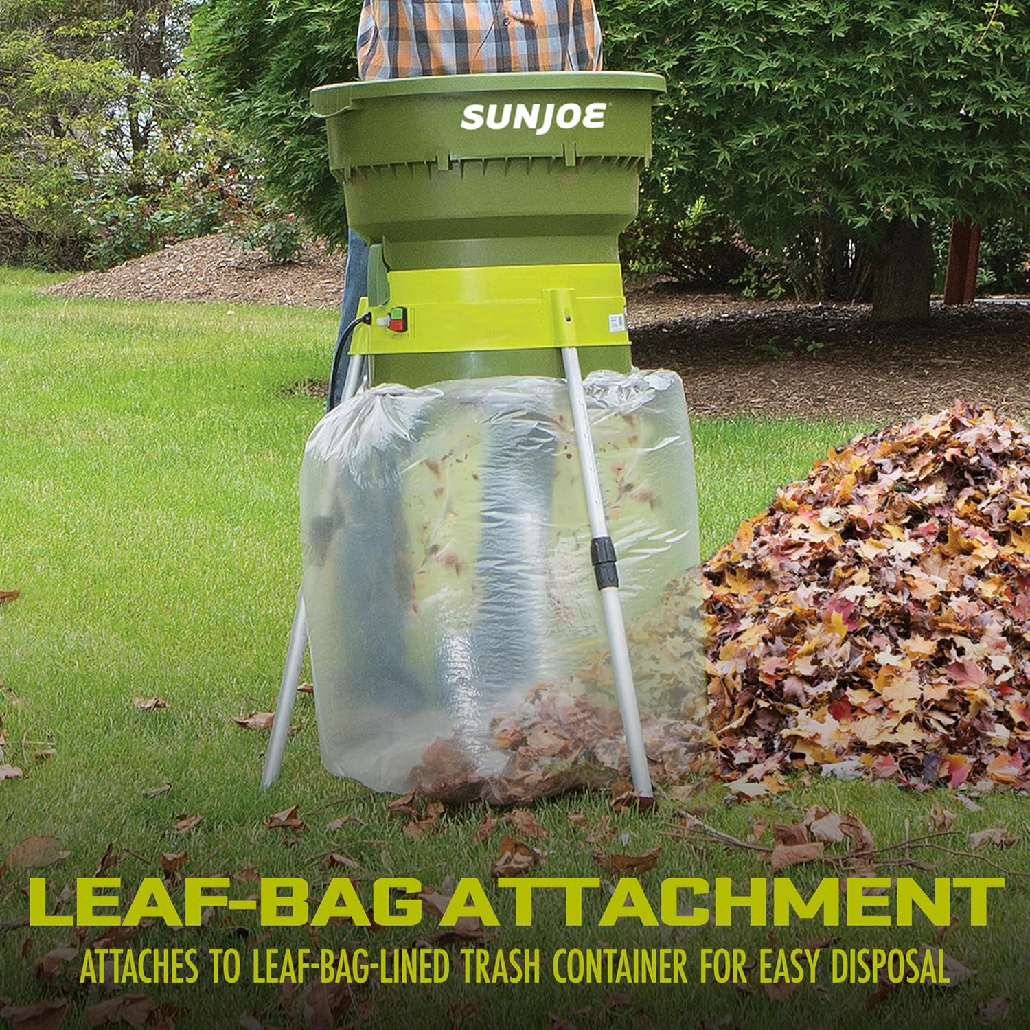 Sun Joe Electric Leaf Mulche up to 55-Gallons per Minute, Adjustable Control Dial