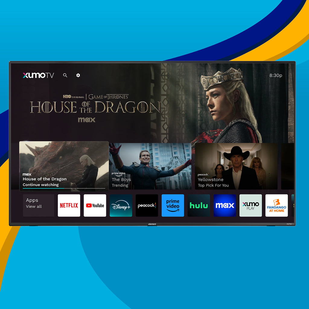 Element 43′′ 4K UHD Xumo Smart TV with HDR & Dolby Vision, 120Hz Refresh Rate