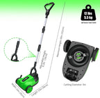 Cordless Lawn Mower, Electric Small Lawn Mower with 2 x 21V 4.0Ah Battery, Lightweight Mini Lawn Mower with Brushless Motor, 3 Cutting Heights, Garden Yard Lawn Care