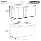 Lifetime 568 Litre Modern Outdoor Storage Deck Box Model 60384U