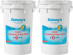 Doheny’s 3-Inch Stabilized Chlorine Tablets, 50lb – Long Lasting, Slow Dissolving Pool Sanitizer