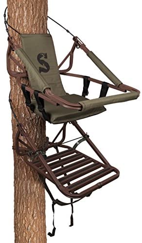 Summit Viper SD Climbing Treestand �� Lightweight Aluminum, Foam Padded Seat, 300 lbs Capacity, Includes Safety Harness
