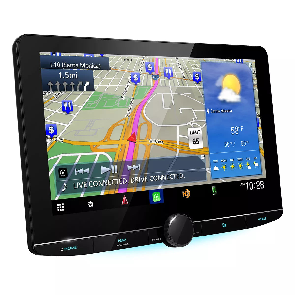 Kenwood eXcelon DNR1007XR 10.1′′ HD Navigation Car Stereo with Bluetooth & Wi-Fi