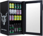 Beverage Refrigerator Cooler | 126 Cans Free Standing with Right Hinge Glass Door | Mini Fridge Beverage Organizer Perfect For Beer, Wine, Soda, And Cooler Drinks