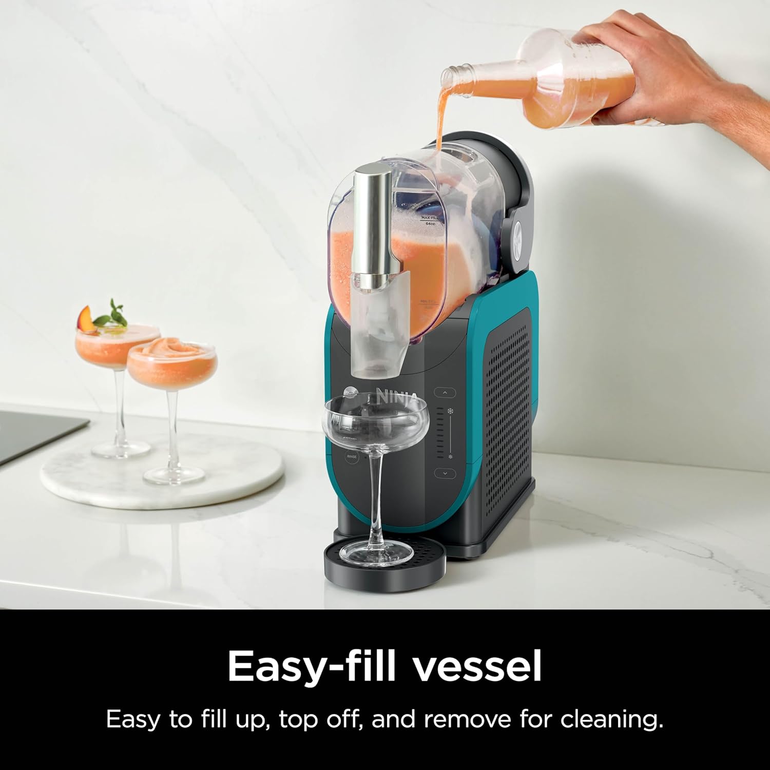 Ninja SLUSHi with RapidChill Technology, 88 oz. Frozen Drink & Slushie Machine, 5 Preset Programs, Margaritas, Frapps More, Premium Accents, Black, FS301