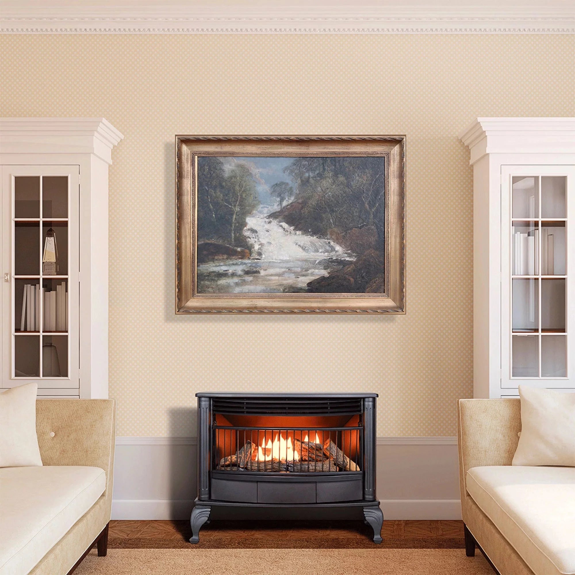 Procom Vent less Dual Fuel Gas Stove - 25,000 BTU, Remote Control, Black Finish - Model# QNSD250RT