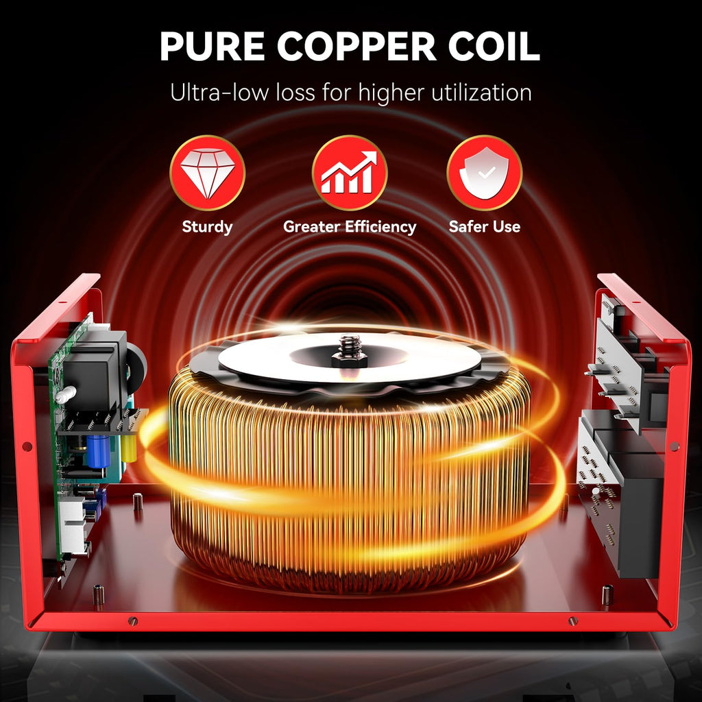 6000 Watt Voltage Converter Transformer Heavy Duty Step Up/Down Power Converter 220V to 110V, 110V to 220V with 3 US Outlets, 3 Universal Outlets, LCD Display, Circuit Breaker Protection