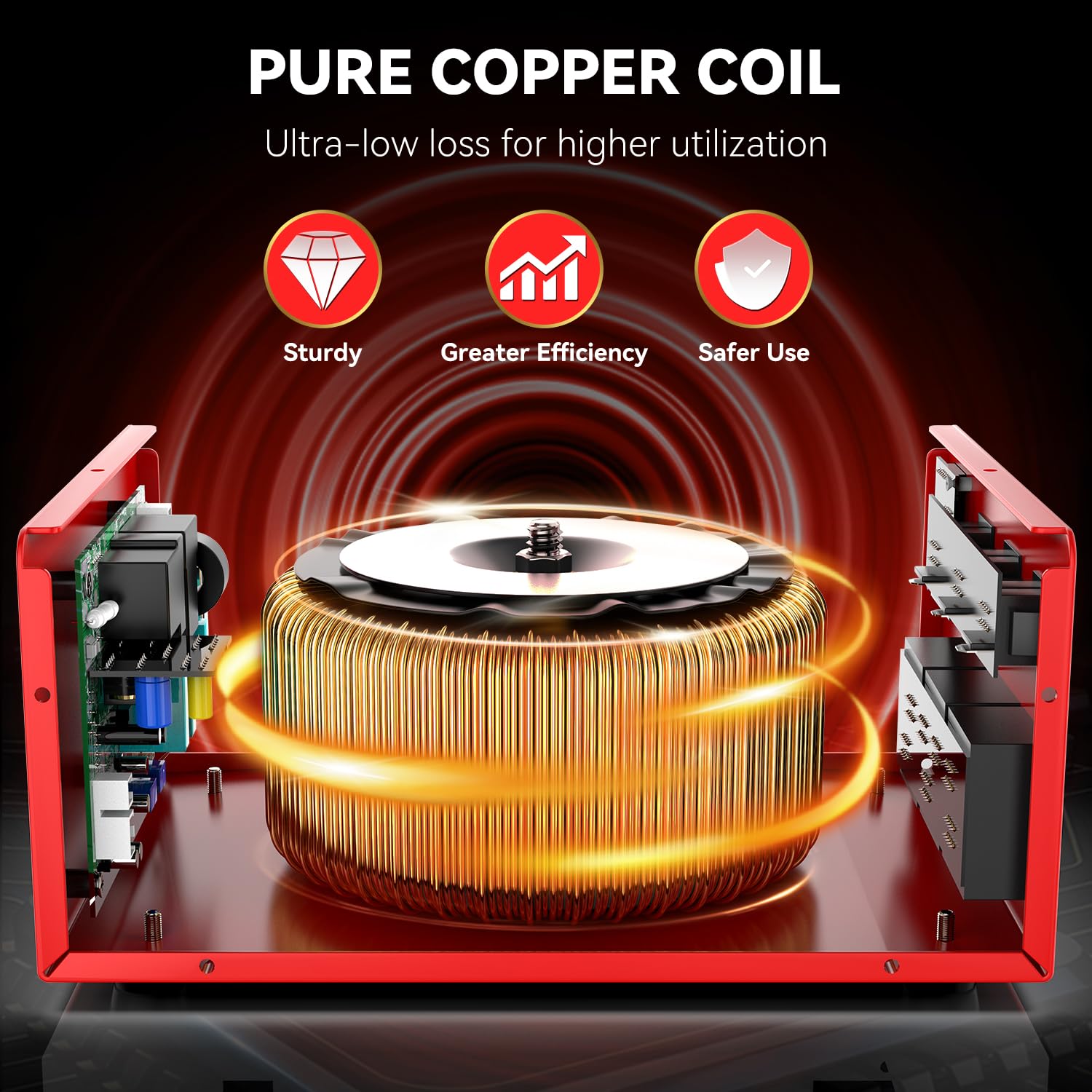 6000 Watt Voltage Converter Transformer Heavy Duty Step Up/Down Power Converter 220V to 110V, 110V to 220V with 3 US Outlets, 3 Universal Outlets, LCD Display, Circuit Breaker Protection