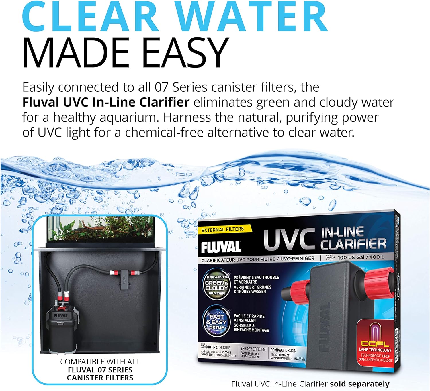 407 Perfomance Canister Filter – for Aquariums Up to 100 Gallons – Aquarium Canister Filter