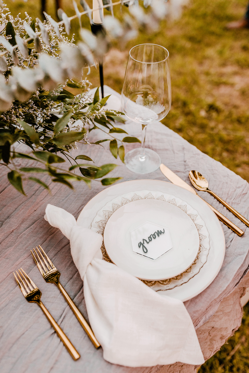 Hexagon Acrylic Place Cards