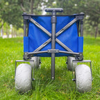 Sorin Outdoor Heavy Duty Foldable Beach Cart with Balloon Wheels – Easy Setup, Durable Fabric, Versatile Use for Sand and Camping