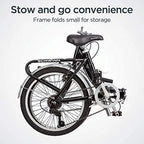 Schwinn Loop 7-Speed Folding Bike, 20′′ Wheels, Step-Through Frame, Rear Cargo Rack, Lightweight for Adults