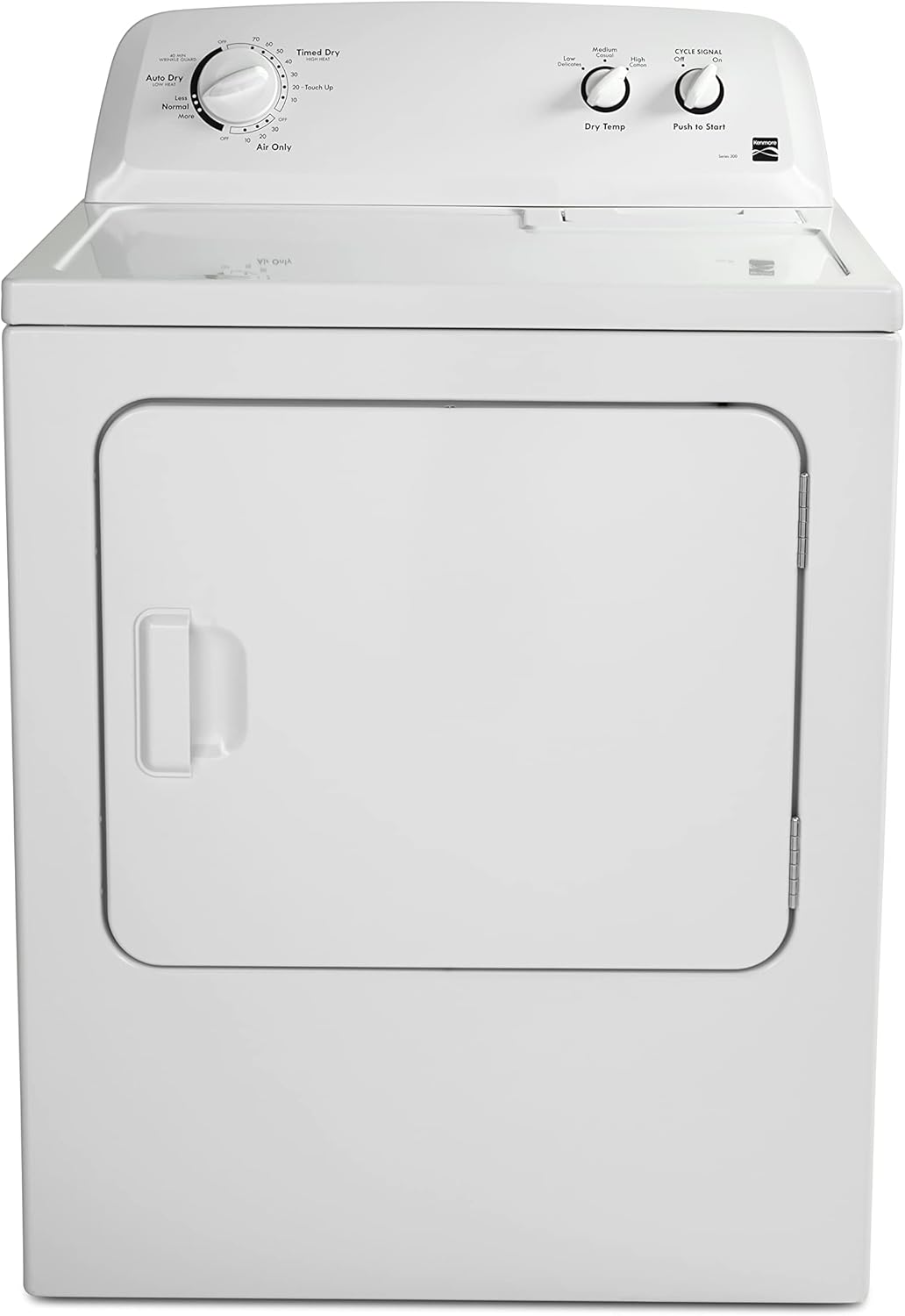 Kenmore 29′′ Front Load Electric Dryer with Wrinkle Guard and 7.0 Cubic Ft. Total Capacity, White