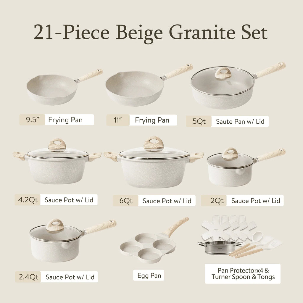 Carote Induction Kitchen Cookware Sets