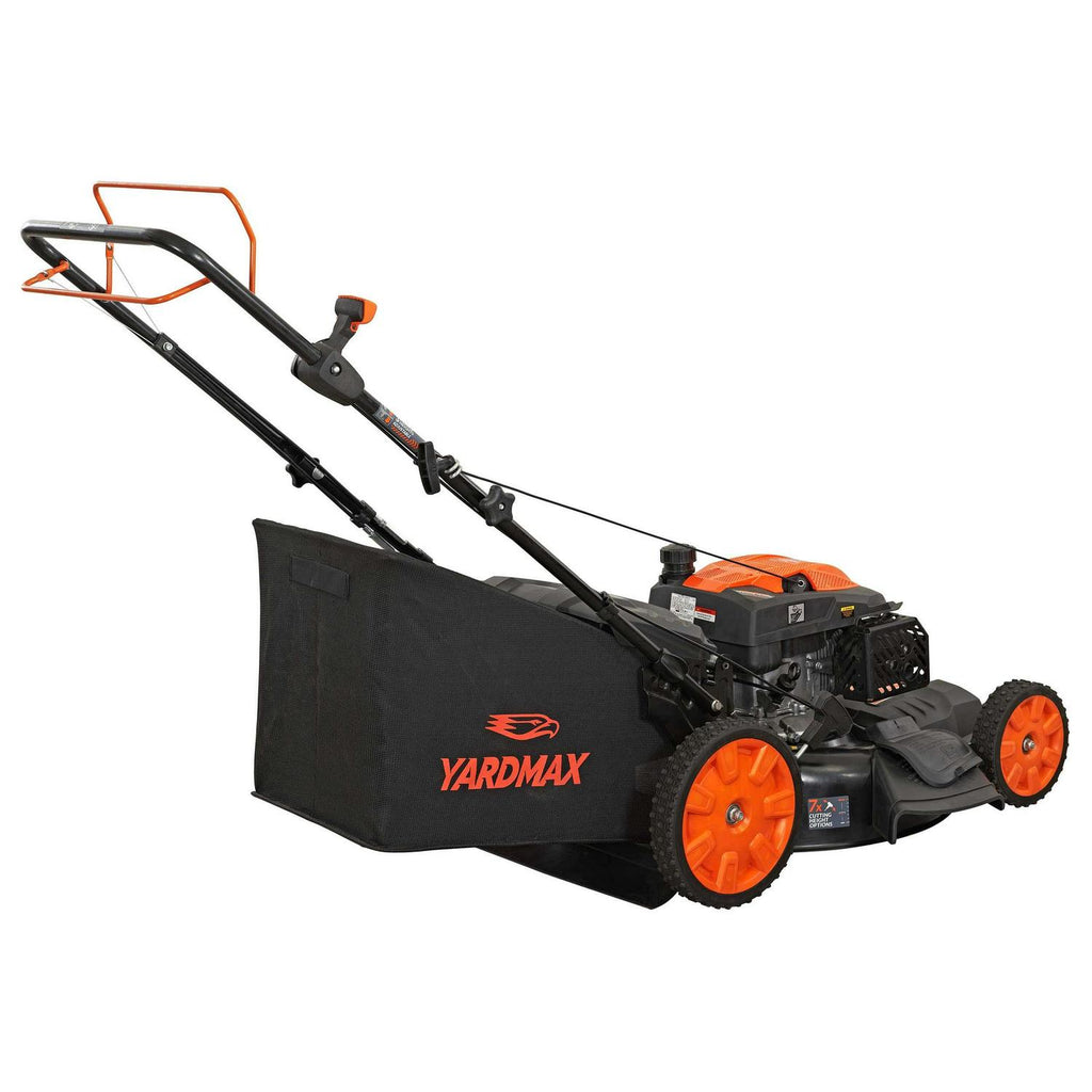 YARDMAX YG2860 22′′ 201cc 3-in-1 Gas Self-Propelled Lawn Mower with CVT and High Wheels